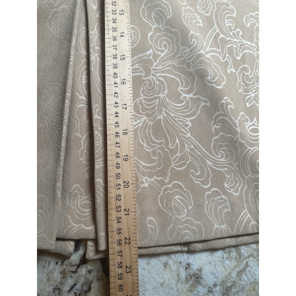 Requirements Women XL Beige Textured Open Front Blazer Faux Suede Floral Pockets - Picture 8 of 9
